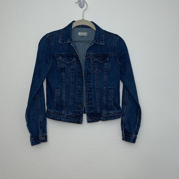 Tractr Girl Basic Denim Jacket in Indigo Sz Small - Picture 2 of 9